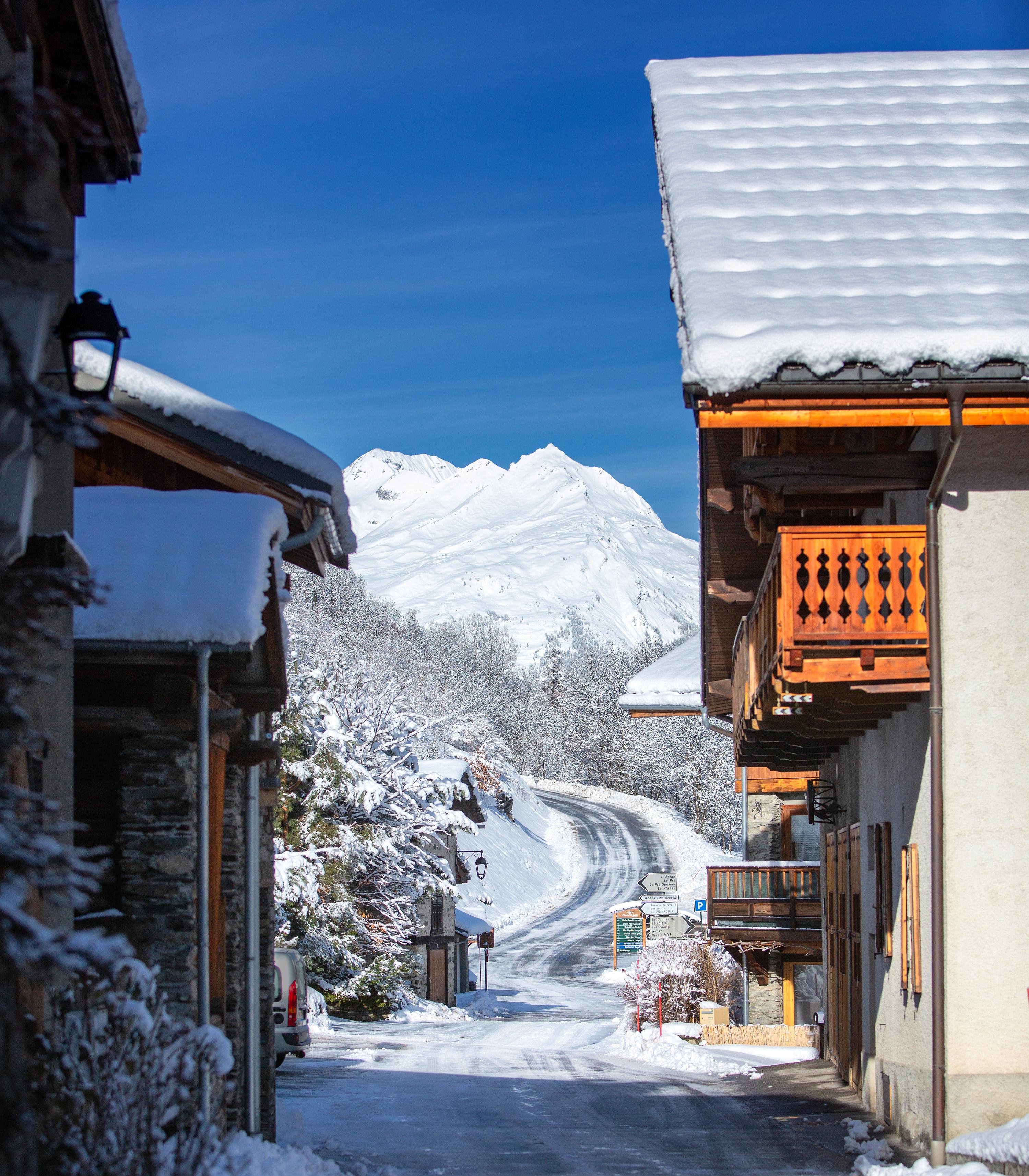 Village de la vallée de la Tarentaise, France
